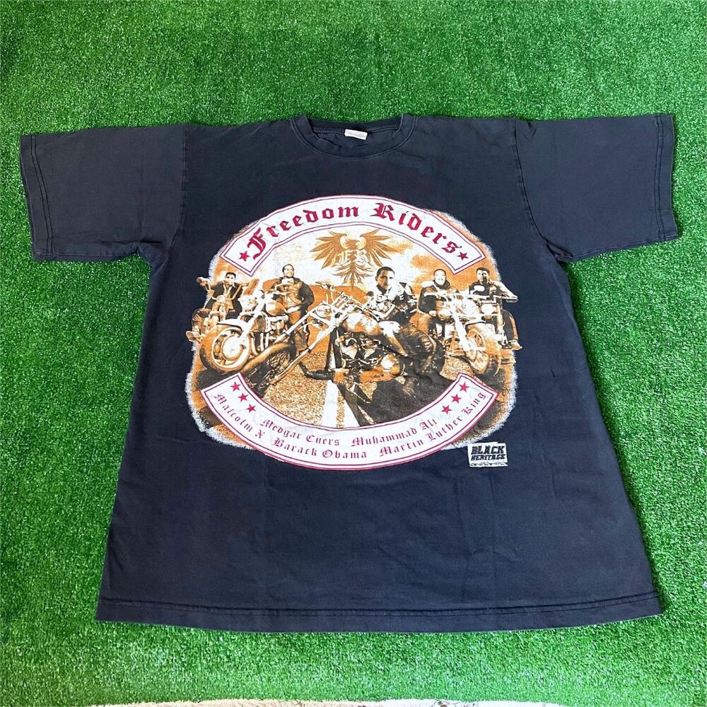 Freedom Riders Black Heritage Short Sleeve Crew Neck T-Shirt Big & Tall Size 2XL